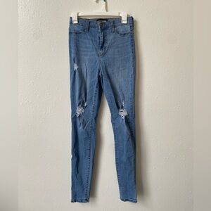 high waisted, skinny jeans